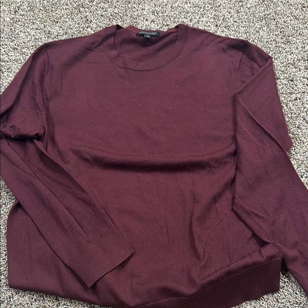 Banana Republic Red Crewneck Sweater Classic Knit Style